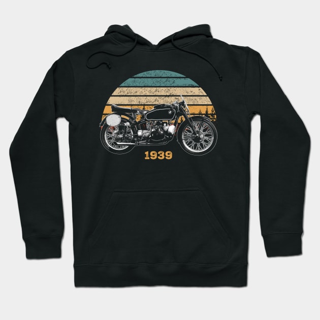 1926 - 1939 Kompressor Vintage Motorcycle Design Hoodie by Madisen Harvey